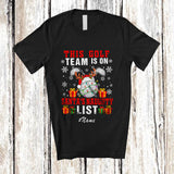 MacnyStore - Personalized Custom Name Golf Team On Santa's Naughty List; Fantastic Christmas Player T-Shirt