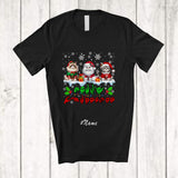 MacnyStore - Personalized Custom Name ASL Sign Language Merry Christmas; Lovely X-mas Snow Cat T-Shirt