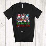 MacnyStore - Personalized Custom Name ASL Sign Language Merry Christmas; Lovely X-mas Snow Gnome T-Shirt