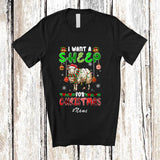MacnyStore - Personalized Custom Name I Want A Sheep For Christmas; Lovely Santa Animal Farmer T-Shirt