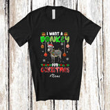 MacnyStore - Personalized Custom Name I Want A Donkey For Christmas; Lovely Santa Animal Farmer T-Shirt