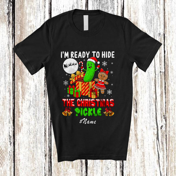 MacnyStore - Personalized Custom Name Ready To Hide Christmas Pickle; Sarcastic Adult Pickle In Package Box T-Shirt