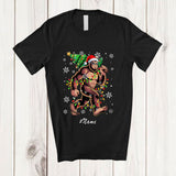 MacnyStore - Personalized Custom Name Santa Bigfoot Stolen Christmas Tree; Humorous Christmas Lights T-Shirt