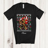 MacnyStore - Personalized Custom Name Santa Bigfoot Stolen Santa; Humorous Christmas Sweater Lights T-Shirt