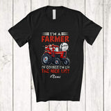 MacnyStore - Personalized Custom Name I'm A Farmer I'm On Nice List; Amazing Christmas Santa Jobs T-Shirt