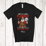MacnyStore - Personalized Custom Name I'm A Plumber I'm On Nice List; Amazing Christmas Santa Jobs T-Shirt