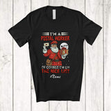 MacnyStore - Personalized Custom Name I'm A Postal Worker I'm On Nice List; Amazing Christmas Santa Jobs T-Shirt