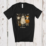 MacnyStore - Personalized Custom Name Three Witch Boo Pumpkin Goat; Scary Halloween Farmer T-Shirt
