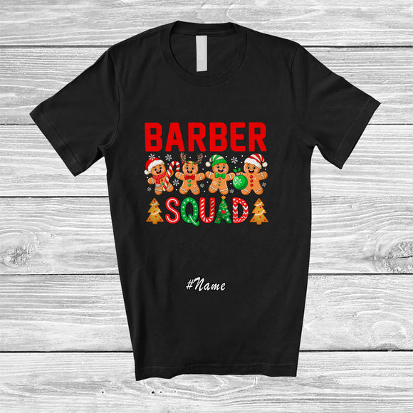 MacnyStore - Personalized Custom Name Barber Squad; Lovely Christmas Baking Gingerbreads T-Shirt