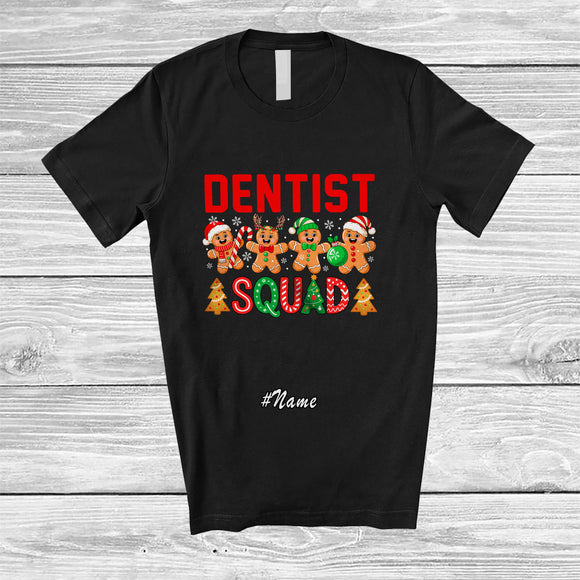 MacnyStore - Personalized Custom Name Dentist Squad; Lovely Christmas Baking Gingerbreads T-Shirt