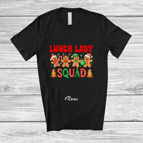 MacnyStore - Personalized Custom Name Lunch Lady Squad; Lovely Christmas Baking Gingerbreads T-Shirt