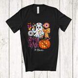 MacnyStore - Personalized Custom Name Boo Ghost Nursing Pumpkin Coquette; Lovely Halloween Nurse Squad T-Shirt