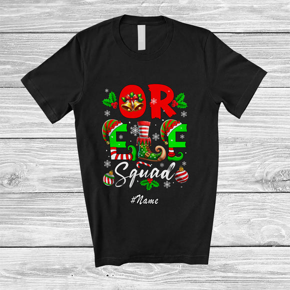 MacnyStore - Personalized Custom Name OR Elf Squad; Wonderful Christmas Elf Costume Nursing Group T-Shirt