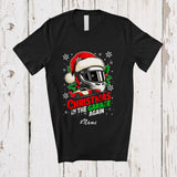 MacnyStore - Personalized Custom Name Christmas In The Garage Again; Amazing X-mas Santa Racing Lover T-Shirt