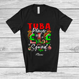 MacnyStore - Personalized Custom Name Tuba Elf Squad; Wonderful Christmas Musical Instruments Players T-Shirt