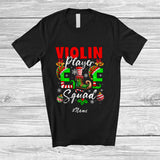 MacnyStore - Personalized Custom Name Violin Elf Squad; Wonderful Christmas Musical Instruments Players T-Shirt