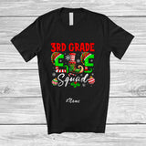 MacnyStore - Personalized Custom Name 3rd Grade Elf Squad; Wonderful Christmas Students Teacher Group T-Shirt