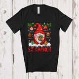 MacnyStore - Personalized Custom Name Stepmom; Adorable Christmas Gnome Snowing; Pajama Family T-Shirt