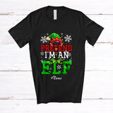 MacnyStore - Personalized Custom Name Pretend I'm An Elf; Joyful Christmas Elf Face Cosplay; Family T-Shirt