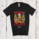 MacnyStore - Personalized Custom Name Professional Cookie Tester; Lovely Christmas Golden Retriever Baking T-Shirt