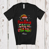 MacnyStore - Personalized Custom Name Hunting Crew; Lovely Christmas Elf Sunglasses; Pajama Family Group T-Shirt