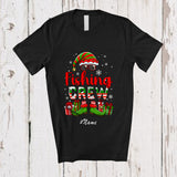 MacnyStore - Personalized Custom Name Fishing Crew; Lovely Christmas Elf Sunglasses; Pajama Family Group T-Shirt