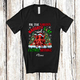 MacnyStore - Personalized Custom Name On Santa's Naughty List; Joyful Christmas Octopus Drinking T-Shirt