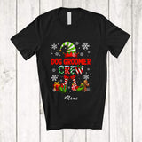 MacnyStore - Personalized Custom Name Dog Groomer Crew; Adorable Christmas Elf Snow; Jobs Careers Proud T-Shirt