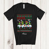 MacnyStore - Personalized Custom Name Cousin Crew; Lovely Christmas Lights Four Hummingbird Sweater; Bird T-Shirt