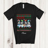 MacnyStore - Personalized Custom Name Cousin Crew; Lovely Christmas Lights Four Pigeon Sweater; Bird T-Shirt