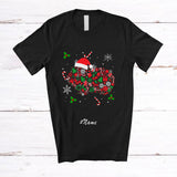 MacnyStore - Personalized Custom Name Christmas Collection Santa Guinea Pig Shape; Adorable X-mas Animal T-Shirt