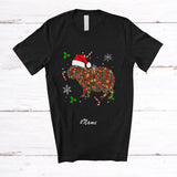 MacnyStore - Personalized Custom Name Christmas Collection Santa Capybara Shape; Adorable X-mas Animal T-Shirt