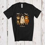 MacnyStore - Personalized Custom Name Three Witch Boo Pumpkin Sheep; Scary Halloween Farmer T-Shirt