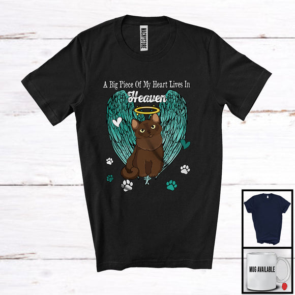 MacnyStore - A Big Piece Of Heart Lives In Heaven, Lovely Memories Burmese Cat Owner Lover, Family Group T-Shirt