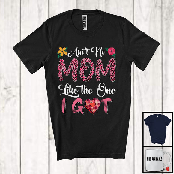 MacnyStore - Ain't No Mom Like The One I Got, Amazing Mother's Day Pink Leopard Plaid, Family Group T-Shirt