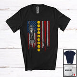 MacnyStore - American Flag Softball, Amazing 4th Of July Patriotic Group, Sport Player Playing Team T-Shirt