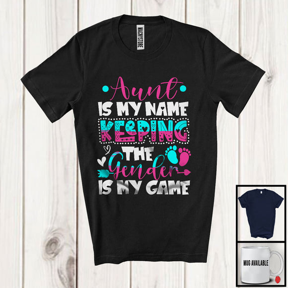 MacnyStore - Aunt Is My Name, Lovely Mother's Day Gender Reveal Keeper Of The Gender, Aunt Family T-Shirt