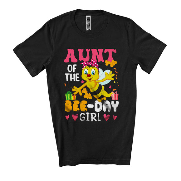 MacnyStore - Aunt Of The Bee-Day Girl, Lovely Mother's Day Birthday Bee Lover, Matching Family Group T-Shirt