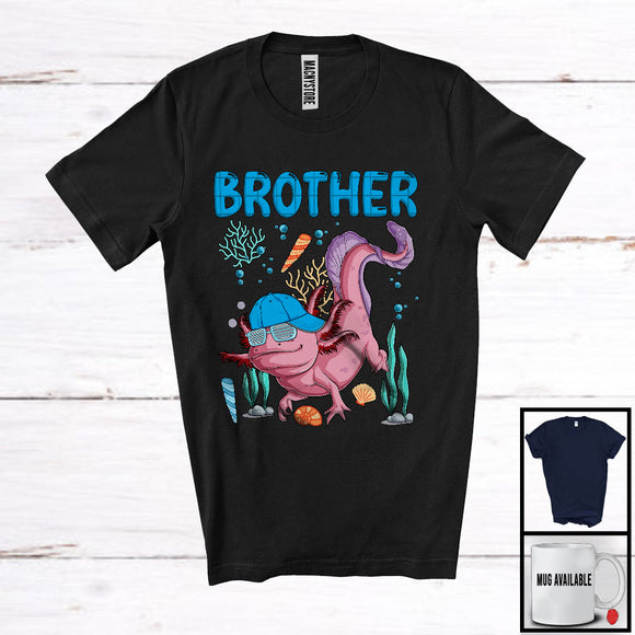 MacnyStore - Axolotl Brother, Lovely Father's Day Axolotl Lover Sunglasses, Matching Family Group T-Shirt