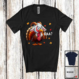 MacnyStore - Baa; Wonderful Thanksgiving Fall Autumn Leaves Goat Turkey; Farm Farmer Family Group T-Shirt