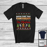 MacnyStore - Baking More Than Gingerbreads; Lovely Christmas Sweater Pregnancy Announcement; Baker Family T-Shirt