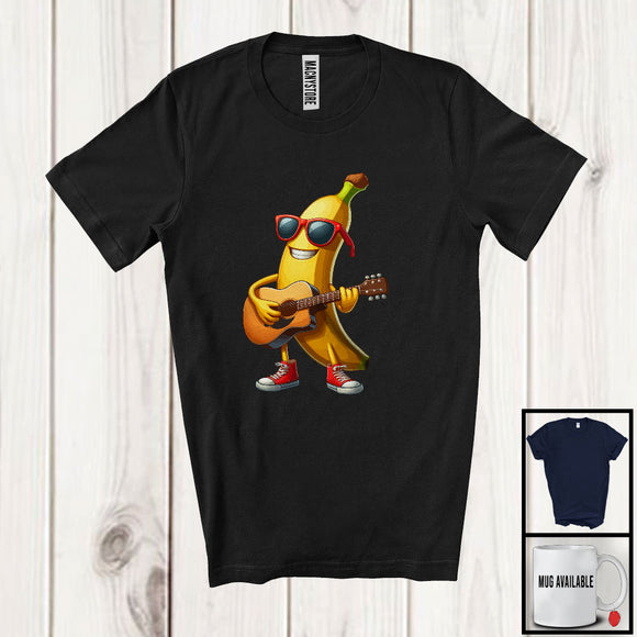 MacnyStore - Banana Playing Guitar, Lovely Fruit Vegan Guitar Player, Musical Instrument Lover T-Shirt