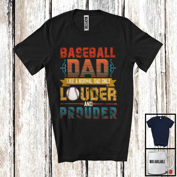 MacnyStore - Baseball Dad Definition Only Louder And Prouder, Awesome Father's Day Vintage, Sport Player T-Shirt