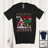MacnyStore - Best Christmas By Book; Amusing Christmas Santa Reading Book; X-mas Pajamas Family Group T-Shirt
