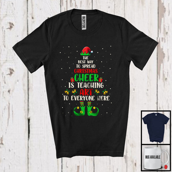 MacnyStore - Best Way To Spread Christmas Cheer Is Teaching Art; Adorable Elf; Proud X-mas Teacher T-Shirt