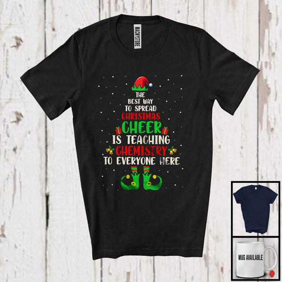 MacnyStore - Best Way To Spread Christmas Cheer Is Teaching Chemistry; Adorable Elf; Proud X-mas Teacher T-Shirt