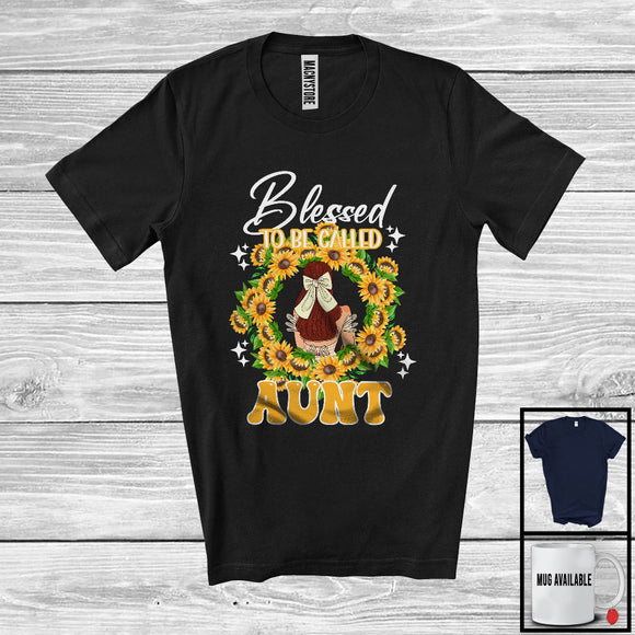 MacnyStore - Blessed To Be Called Aunt, Awesome Mother's Day Sunflowers Circle, Matching Family Group T-Shirt