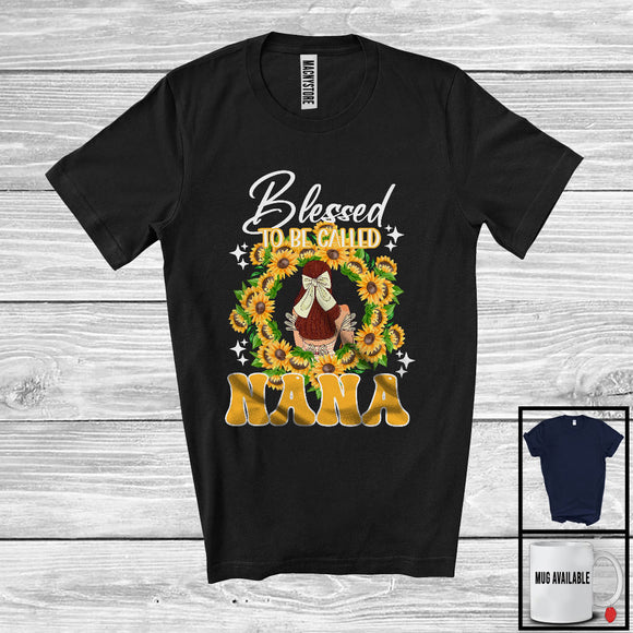 MacnyStore - Blessed To Be Called Nana, Awesome Mother's Day Sunflowers Circle, Matching Family Group T-Shirt