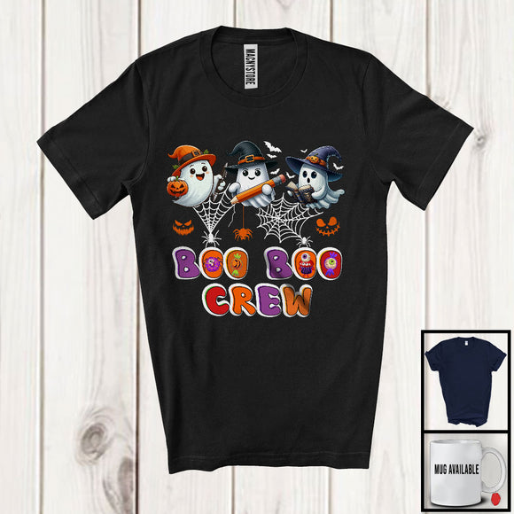 MacnyStore - Boo Boo Crew, Humorous Halloween Ghost Witch Boo Lover, Matching Teaching Teacher Team T-Shirt