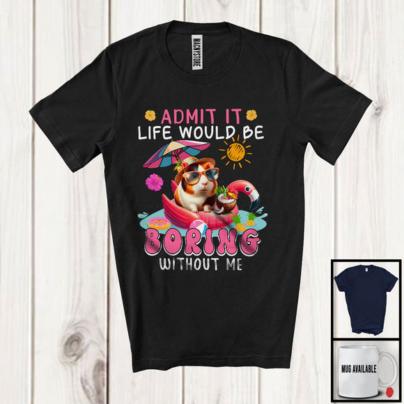 MacnyStore - Boring Without Me, Lovely Summer Vacation Guinea Pig, Matching Guinea Pig Owner Lover T-Shirt